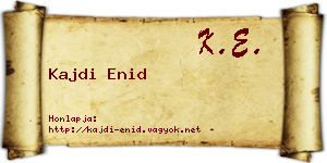 Kajdi Enid névjegykártya